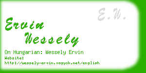 ervin wessely business card